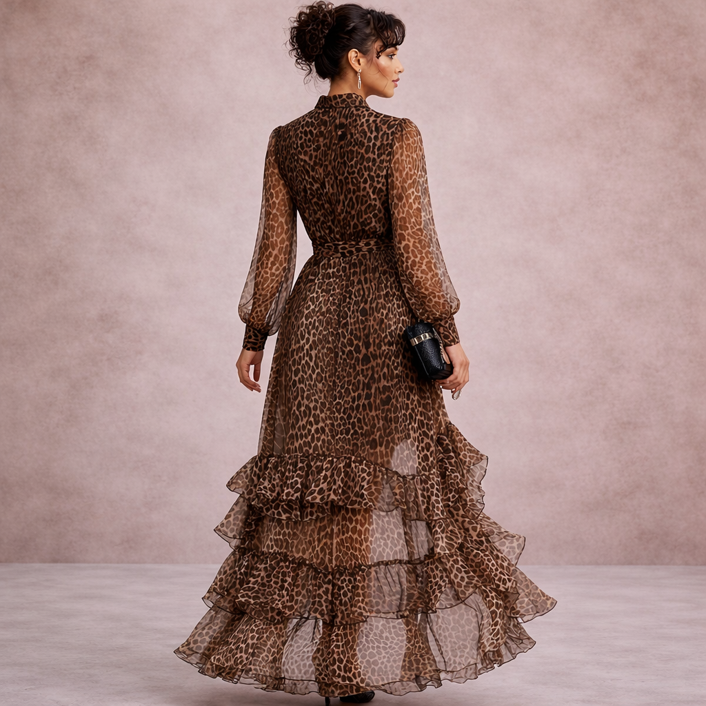 SELENE- Abito Elegante in Chiffon